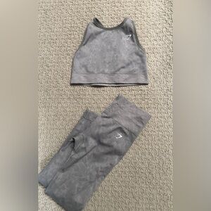 Gymshark adapt seamless light grey camp set small